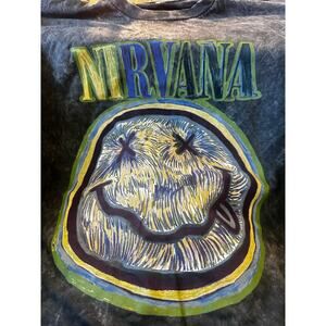 Nirvana Nevermind Logo Smiley Face Dark Gray T-Shirt M
